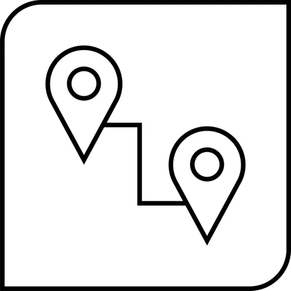 Ikona Umístění Navigační Ikona Ikona Mapy Vektorová Ilustrace — Stockový vektor