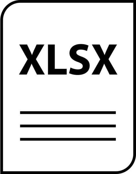 Xlsx Document Icon Vektor Illustration — Stockvektor