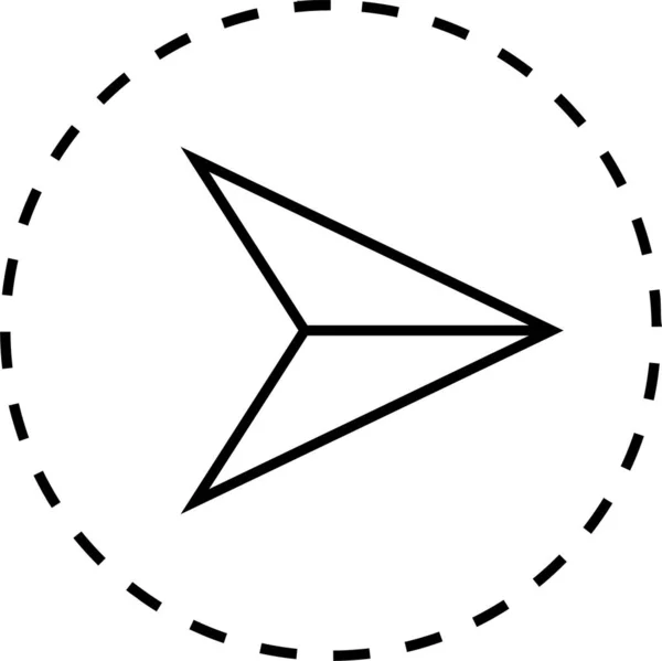 Ikona Šipky Uživatelského Rozhraní Vektorová Ilustrace — Stockový vektor