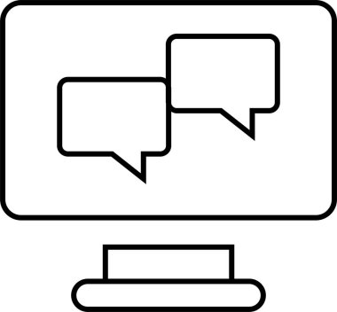 SMS ve Metin konuşma ikonu vektör illüstrasyonu