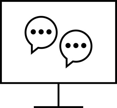 SMS ve Metin konuşma ikonu vektör illüstrasyonu