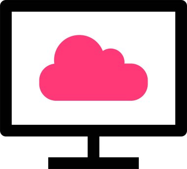 Bulut. Web simgesi basit illüstrasyon