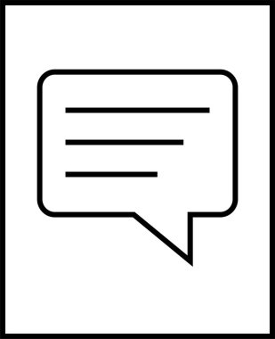 SMS ve Metin konuşma ikonu vektör illüstrasyonu