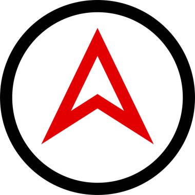 Konum simgesi. Yönlendirme simgesi. Harita Simgesi, Vektör İllüstrasyonu