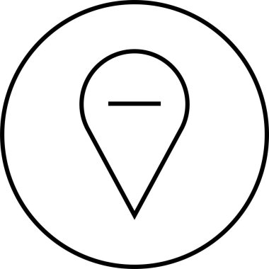 Konum simgesi. Yönlendirme simgesi. Harita Simgesi, Vektör İllüstrasyonu