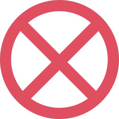 Silme işaretinin basit simgesi, vektör illüstrasyonu