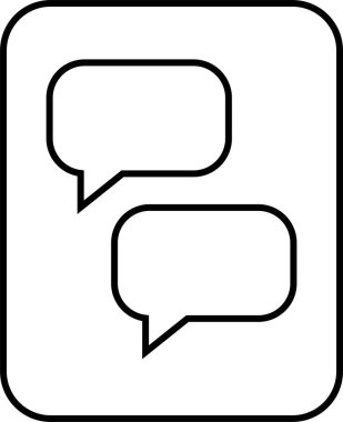 SMS ve Metin konuşma ikonu vektör illüstrasyonu