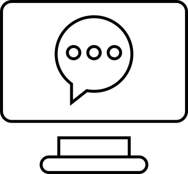 SMS ve Metin konuşma ikonu vektör illüstrasyonu