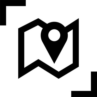 Konum simgesi. Yönlendirme simgesi. Harita Simgesi, Vektör İllüstrasyonu