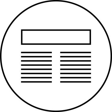 Web arayüzü simgesi, vektör illüstrasyonu