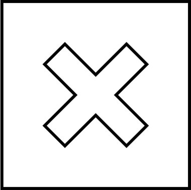 Simge vektör illüstrasyonunu iptal et