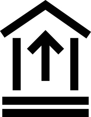 Bina. Web simgesi basit illüstrasyon