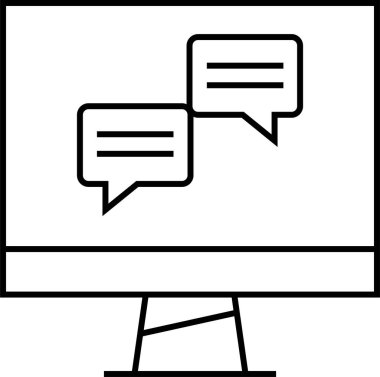 SMS ve Metin konuşma ikonu vektör illüstrasyonu