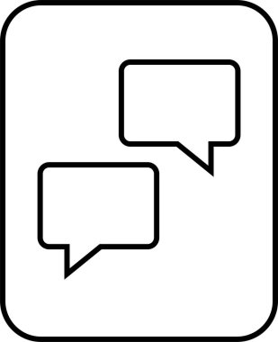 SMS ve Metin konuşma ikonu vektör illüstrasyonu