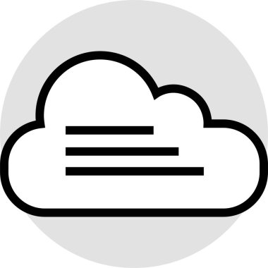 bulut simgesi, vektör illüstrasyonu