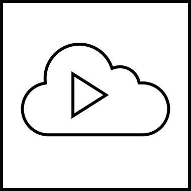 bulut simgesi, vektör illüstrasyonu