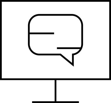 SMS ve Metin konuşma ikonu vektör illüstrasyonu