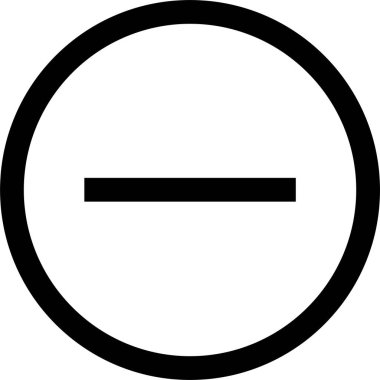 negatif, eksi simge vektör çizimi 