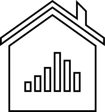 Basit emlak konsepti simgesi, vektör illüstrasyonu