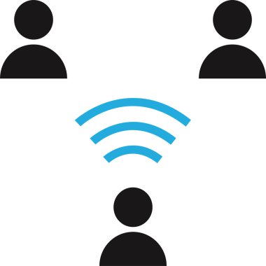 Basit internet bağlantısı simgesi, vektör illüstrasyonu