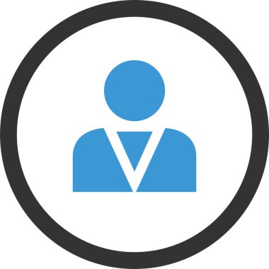 Müşteri işadamının basit simgesi, vektör illüstrasyonu