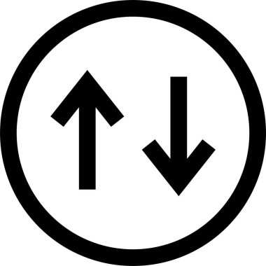 kullanıcı arayüzü yukarı ok simgesi, vektör illüstrasyonu