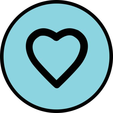 Kalp. Web simgesi basit vektör illüstrasyonu