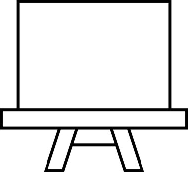 Beyaz tahta var. Web simgesi basit illüstrasyon