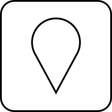 Konum simgesi. Yönlendirme simgesi. Harita Simgesi, Vektör İllüstrasyonu