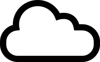 Bulut. Web simgesi basit illüstrasyon