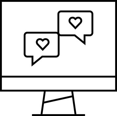 SMS ve Metin konuşma ikonu vektör illüstrasyonu