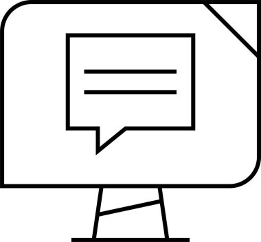 SMS ve Metin konuşma ikonu vektör illüstrasyonu