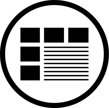 Web arayüzü simgesi, vektör illüstrasyonu