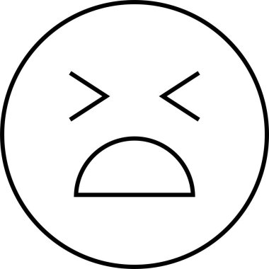 yüz simgesi, vektör illüstrasyonu 