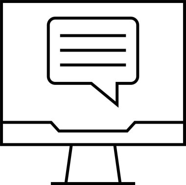 SMS ve Metin konuşma ikonu vektör illüstrasyonu