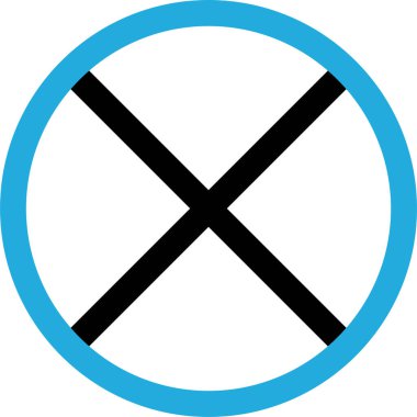 çapraz işaret simgesi vektör illüstrasyonu 