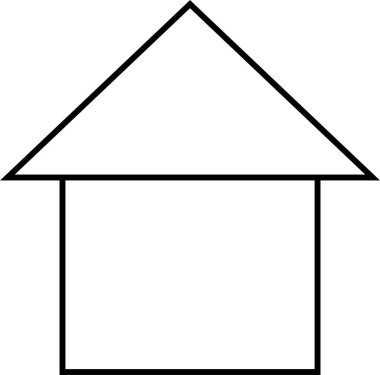 Basit emlak konsepti simgesi, vektör illüstrasyonu