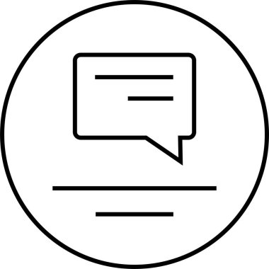 konuşma balonu simgesi, vektör illüstrasyonu