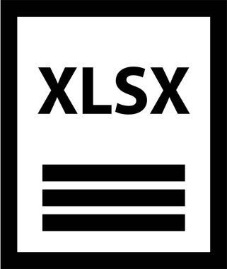 xlsx belge ikonu vektör illüstrasyonu
