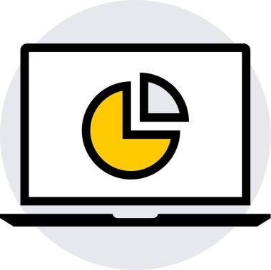 Bilgisayar. Web simgesi basit illüstrasyon