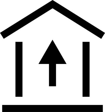 Ev. Web simgesi basit illüstrasyon