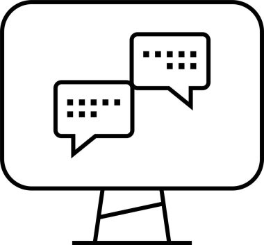 SMS ve Metin konuşma ikonu vektör illüstrasyonu