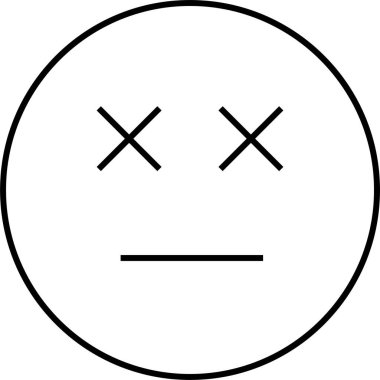 yüz simgesi, vektör illüstrasyonu 