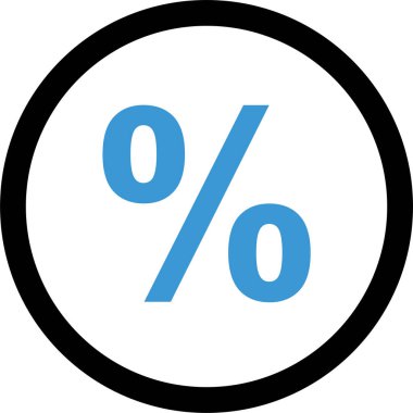 Basit yüzde simgesi, vektör illüstrasyonu