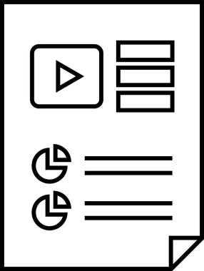 Basit rapor simgesi vektör illüstrasyonu