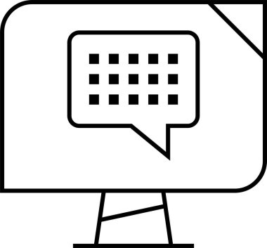 SMS ve Metin konuşma ikonu vektör illüstrasyonu