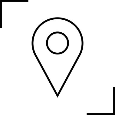 Konum simgesi. Yönlendirme simgesi. Harita Simgesi, Vektör İllüstrasyonu