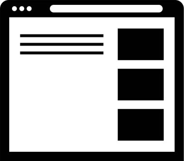 Web arayüzü simgesi, vektör illüstrasyonu