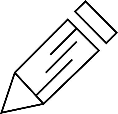 Kalem. Web simgesi basit illüstrasyon