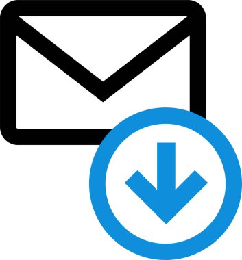 kullanıcı arayüzü indirme ok simgesi, vektör illüstrasyonu